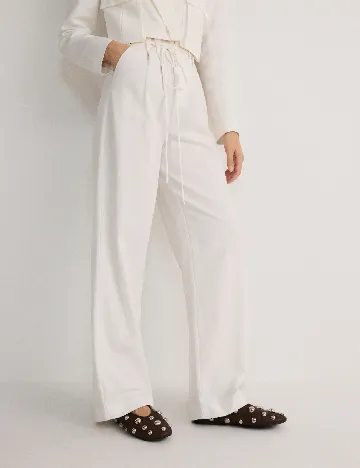 Pantaloni Reserved, alb Alb