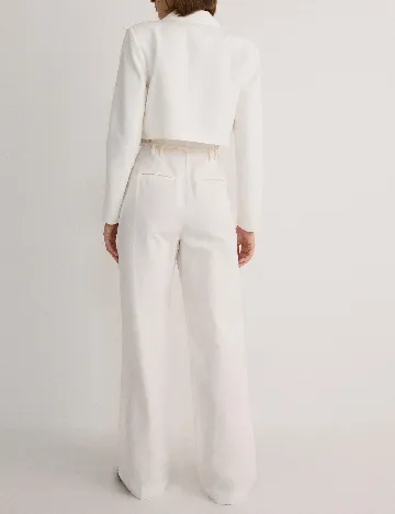 Pantaloni Reserved, alb Alb