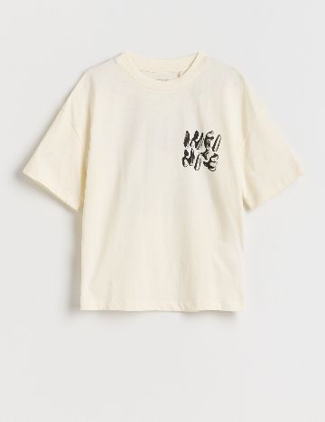 Tricou Reserved, crem