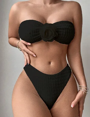 Costum de baie SHEIN, negru Negru