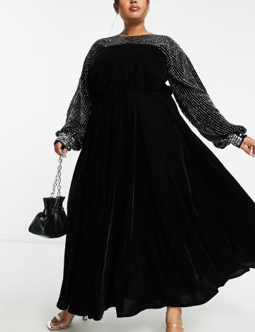 Rochie lunga ASOS Curve, negru