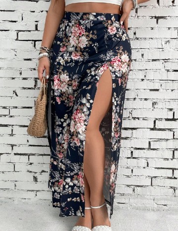 Fusta SHEIN CURVE, bleumarin