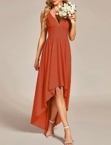 Rochie lunga Ever-Pretty, caramiziu