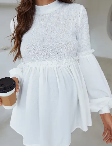 Bluza SHEIN Maternity, alb Alb