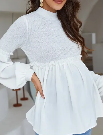 Bluza SHEIN Maternity, alb Alb