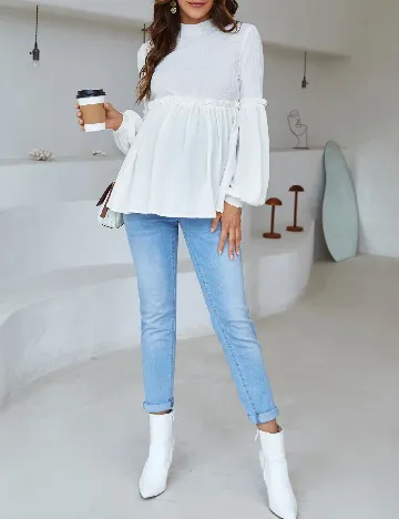 Bluza SHEIN Maternity, alb Alb