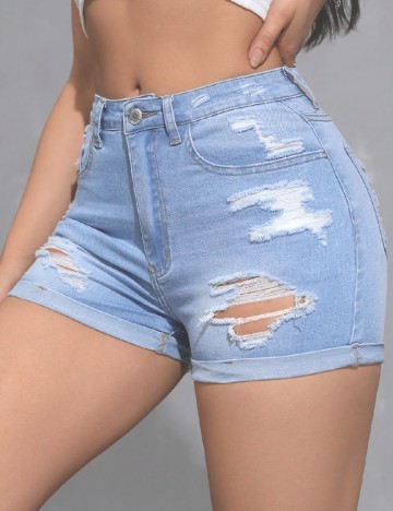 Pantaloni scurti SHEIN, albastru
