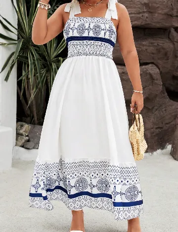 Rochie lunga SHEIN CURVE, alb