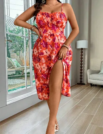 Rochie medie SHEIN CURVE, floral print