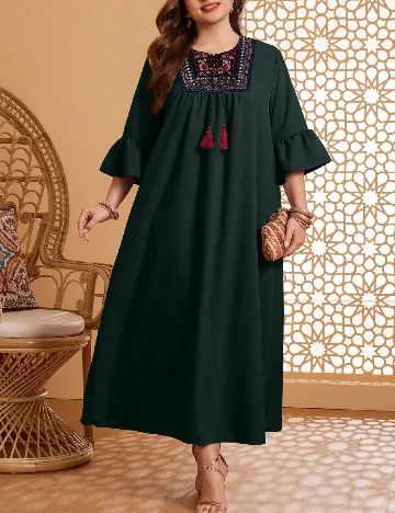 Rochie lunga SHEIN CURVE, verde