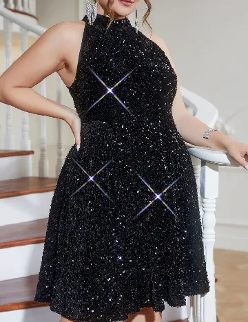 Rochie scurta SHEIN CURVE, negru