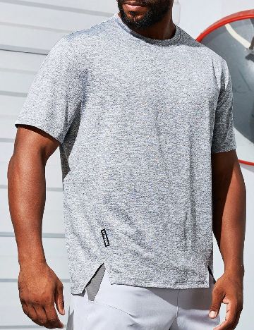 Tricou SHEIN Plus Size Men, gri