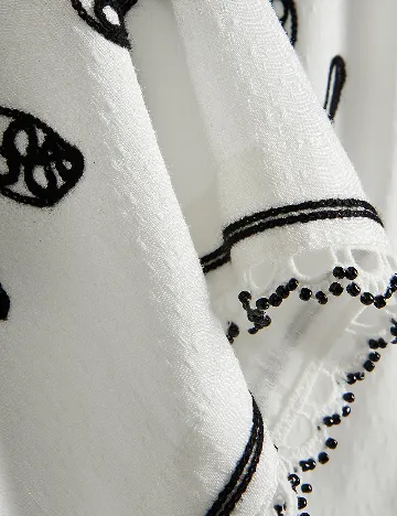 Bluza Reserved, alb/negru