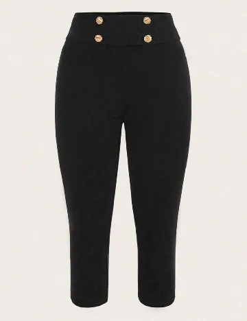Pantaloni trei sferturi SHEIN, negru