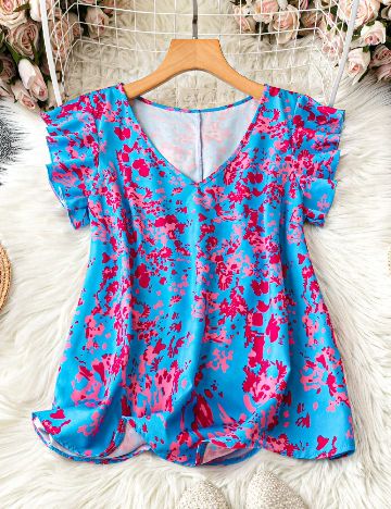 Bluza SHEIN CURVE, albastru