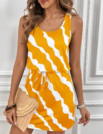 Rochie scurta SHEIN, portocaliu