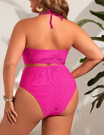 Costum de baie SHEIN CURVE, roz