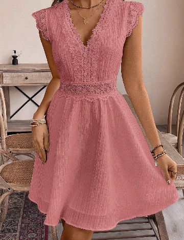Rochie scurta SHEIN, roz