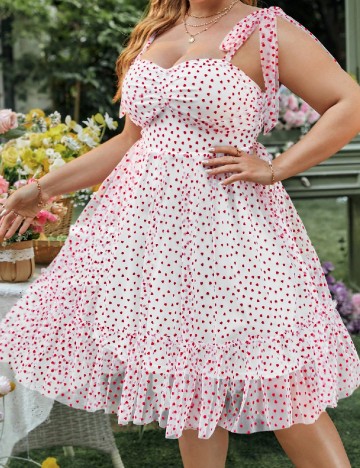 Rochie medie SHEIN CURVE, roz pal
