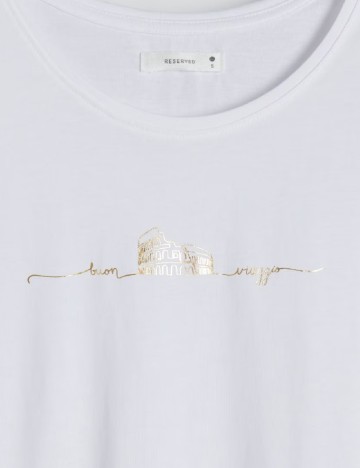 Tricou Reserved, alb