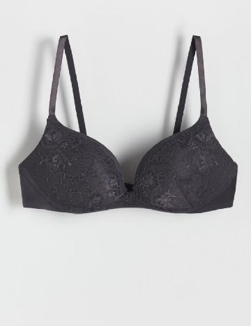 Sutien Reserved, gri inchis