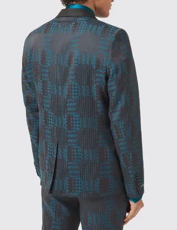 Sacou TWISTED TAILOR, maro/turcoaz