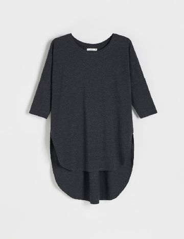 Bluza Oversize Reserved, gri inchis