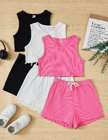 Set compleuri 3 bucati Shein Kids, mix culori