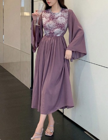 Rochie lunga Dazy, mov