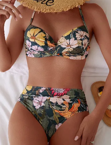 Costum de baie SHEIN, verde