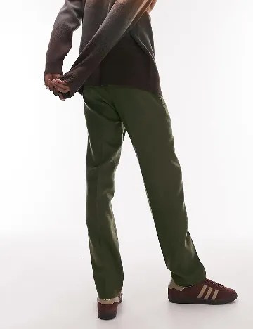 Pantaloni Topman, kaki Verde