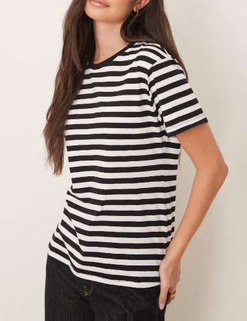 Tricou ASOS, alb/negru