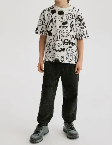 Pantaloni Reserved, negru