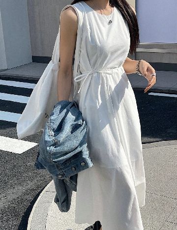 Rochie medie Dazy, alb