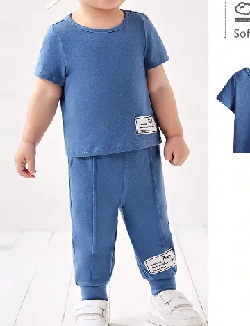 Compleu Shein Kids, albastru Albastru