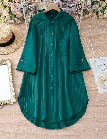 Rochie scurta SHEIN CURVE, verde