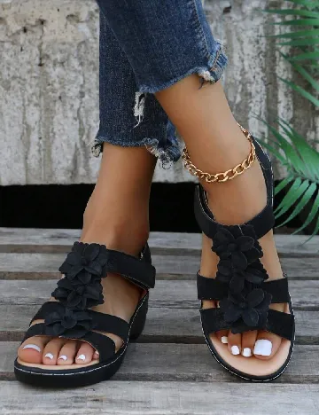 Sandale SHEIN, negru Negru