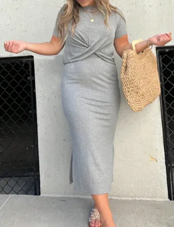 Rochie lunga SHEIN, gri Gri