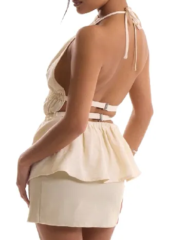 Rochie scurta SHEIN, crem Crem
