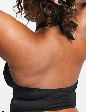 Top de baie We Are We Wear Plus Size, negru