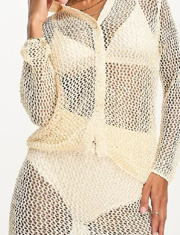 Fusta de plaja ASOS, crem Crem