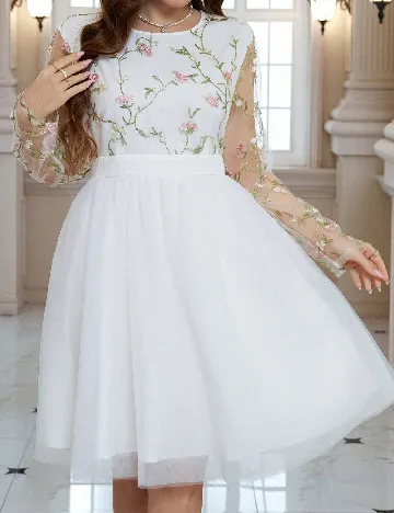 Rochie scurta SHEIN CURVE, alb Alb