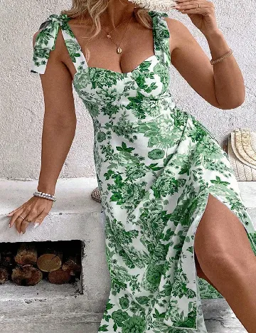 Rochie medie SHEIN CURVE, verde