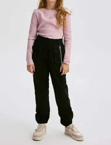 Pantaloni Reserved, negru Negru