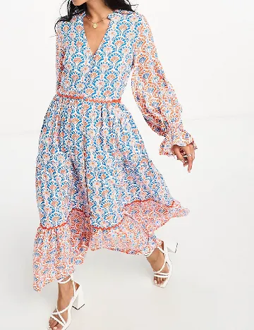Rochie lunga Never Fully Dressed, mix culori