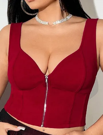 Top SHEIN CURVE, rosu Rosu