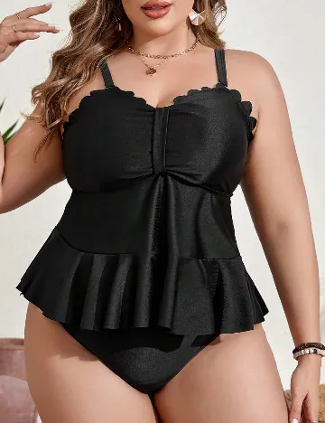 Costum de baie SHEIN CURVE, negru Negru