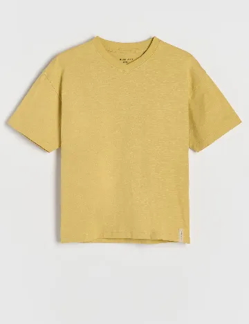 Tricou Reserved, galben Galben