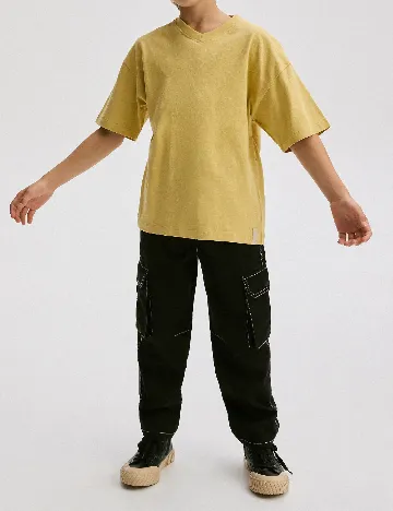 Tricou Reserved, galben Galben