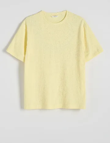 Tricou Reserved, galben Galben